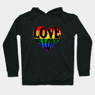Love is love rainbow heart Hoodie